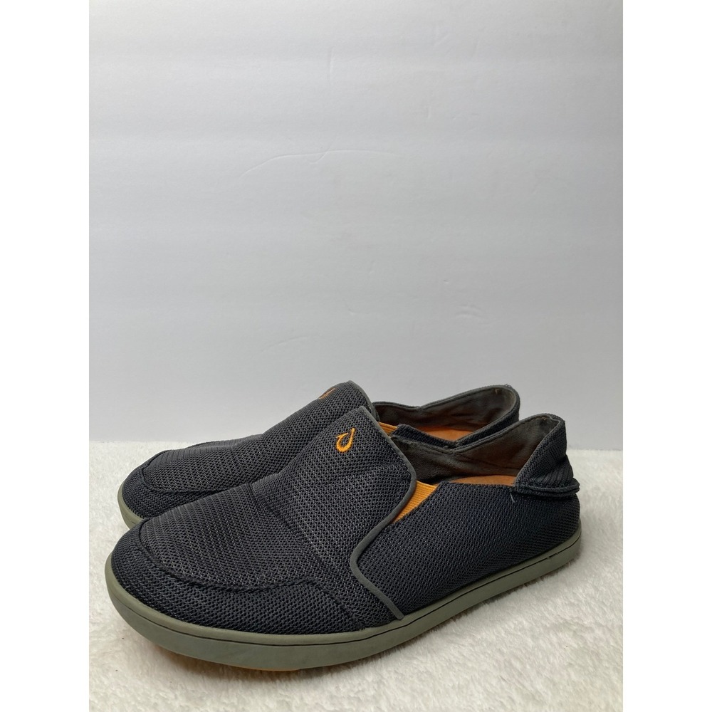 OluKai Shoes Mens 8.5 Nohea Mesh Slip On Grey Casual Loafer Beach Island Coastal - Picture 2 of 10